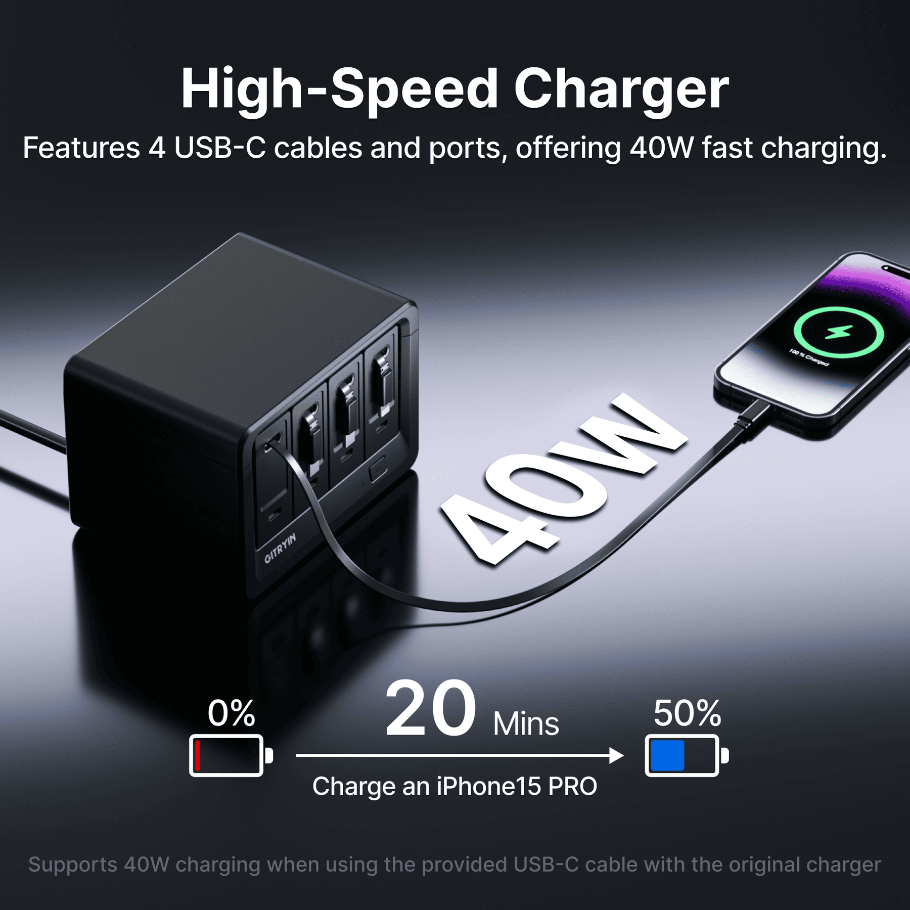 Gitryin Desktop Charging Station 12-in-1 (40W Combo)