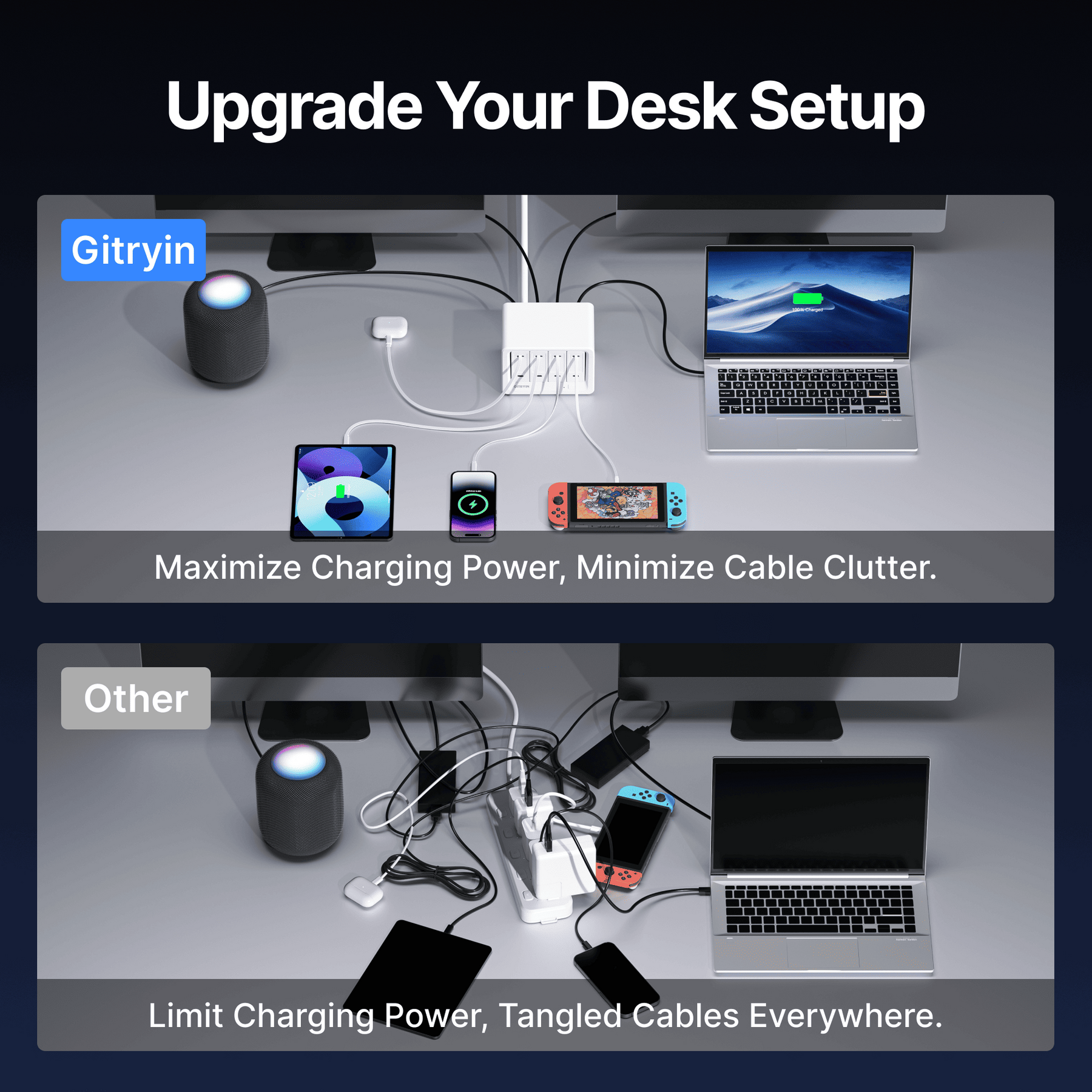 Gitryin Desktop Charging Station 12-in-1 (40W Combo)