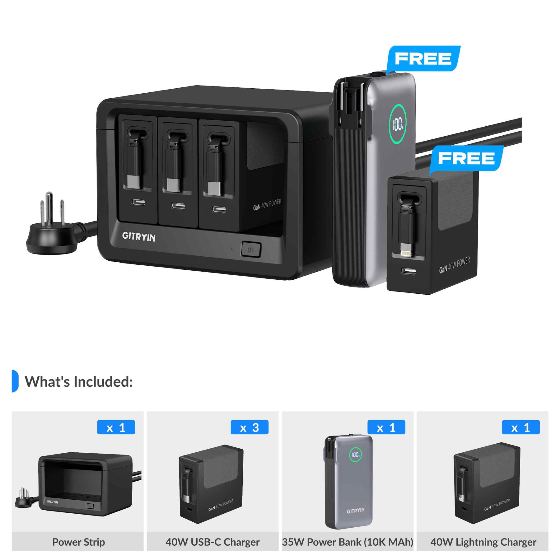 Gitryin Desktop Charging Station 12-in-1 (40W Combo)