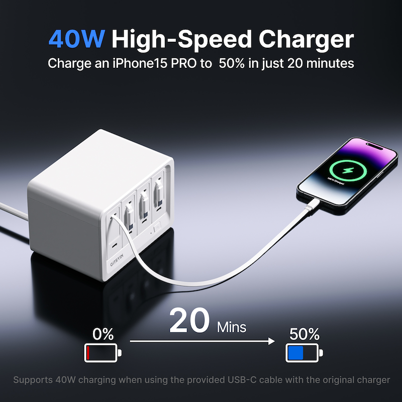 Gitryin Desktop Charging Station 12-in-1 (40W Combo) Gitryin Desktop Charging Station 12-in-1 (40W Combo)