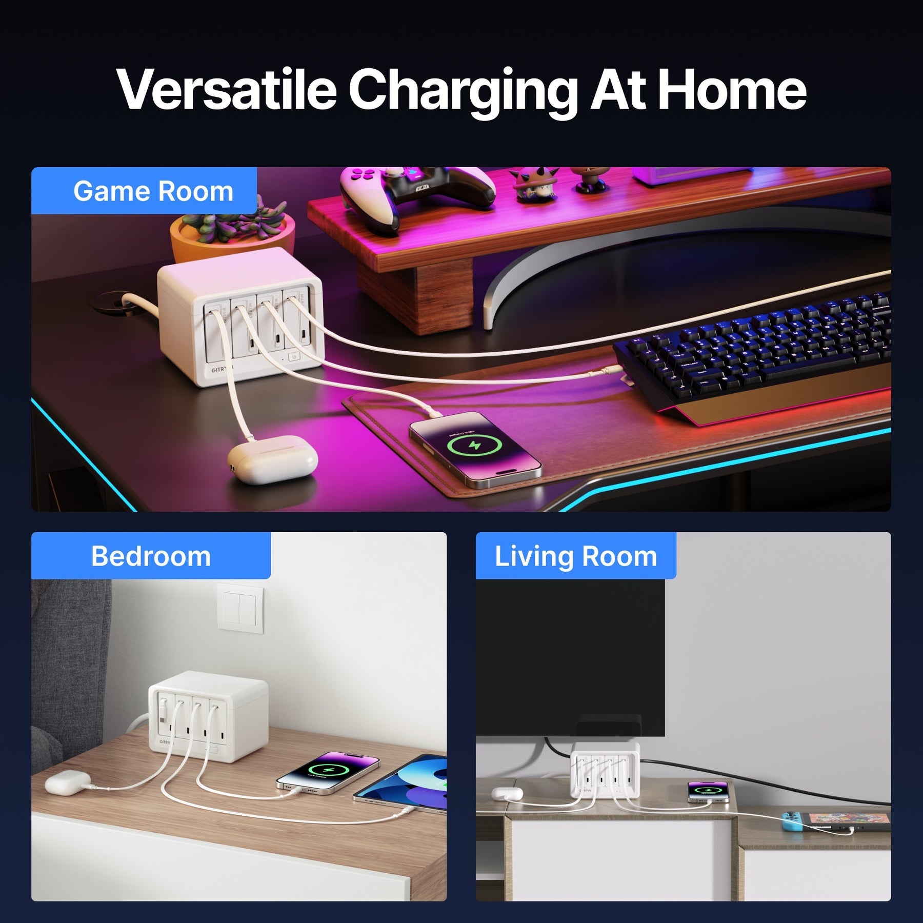 Gitryin Desktop Charging Station 12-in-1 (65W Combo) – Cyber Deal