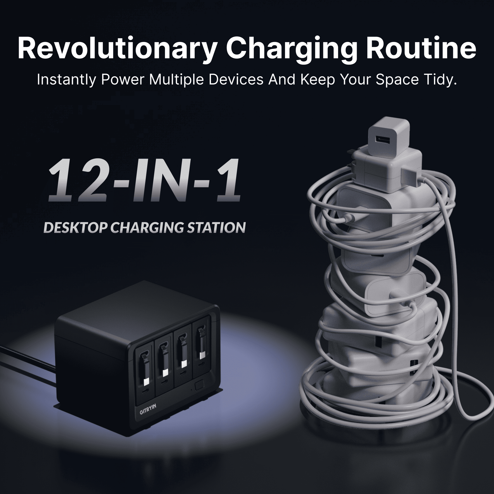 Gitryin Desktop Charging Station 12-in-1 (40W Combo) Gitryin Desktop Charging Station 12-in-1 (40W Combo)
