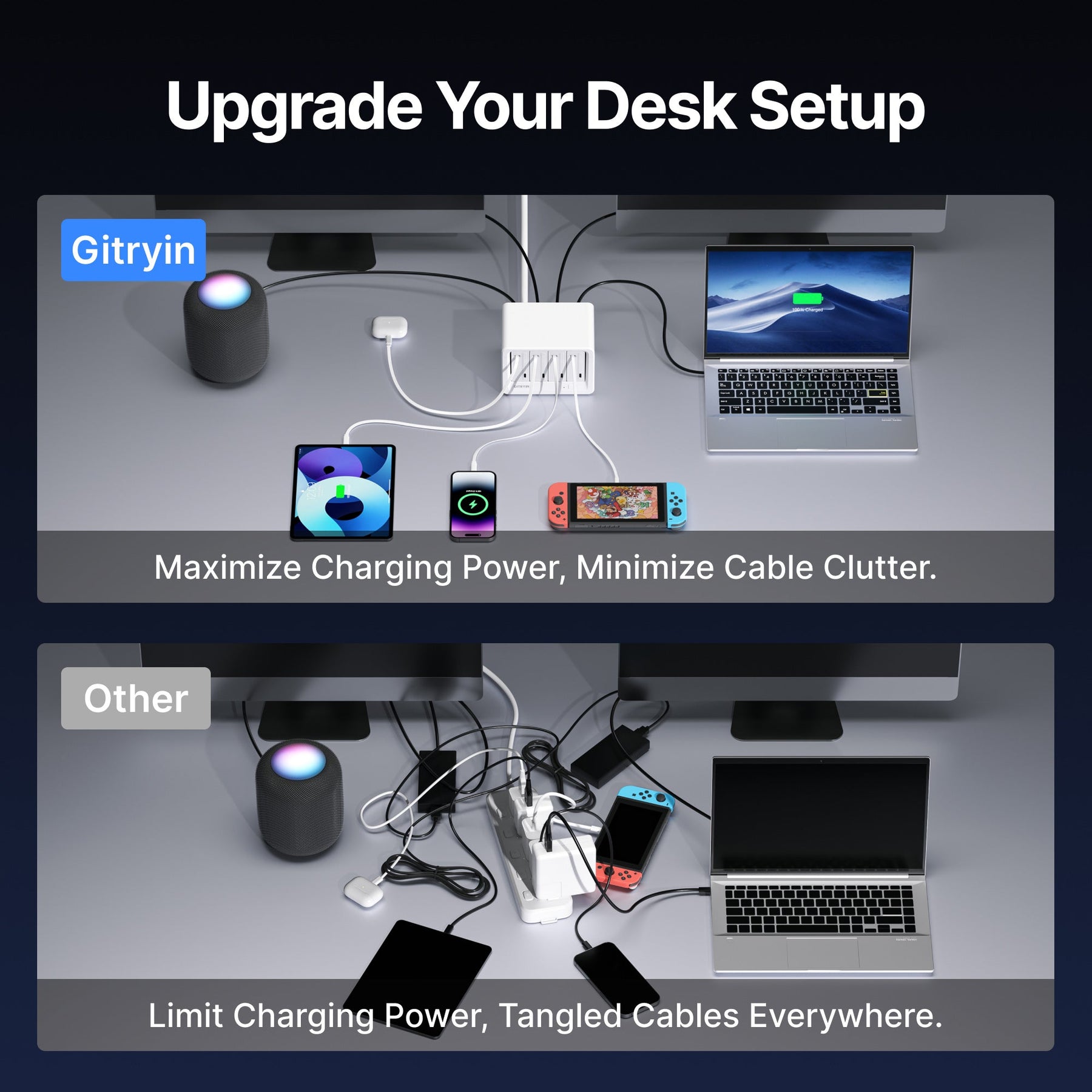 Gitryin Desktop Charging Station 12-in-1 (65W Combo) – Cyber Deal
