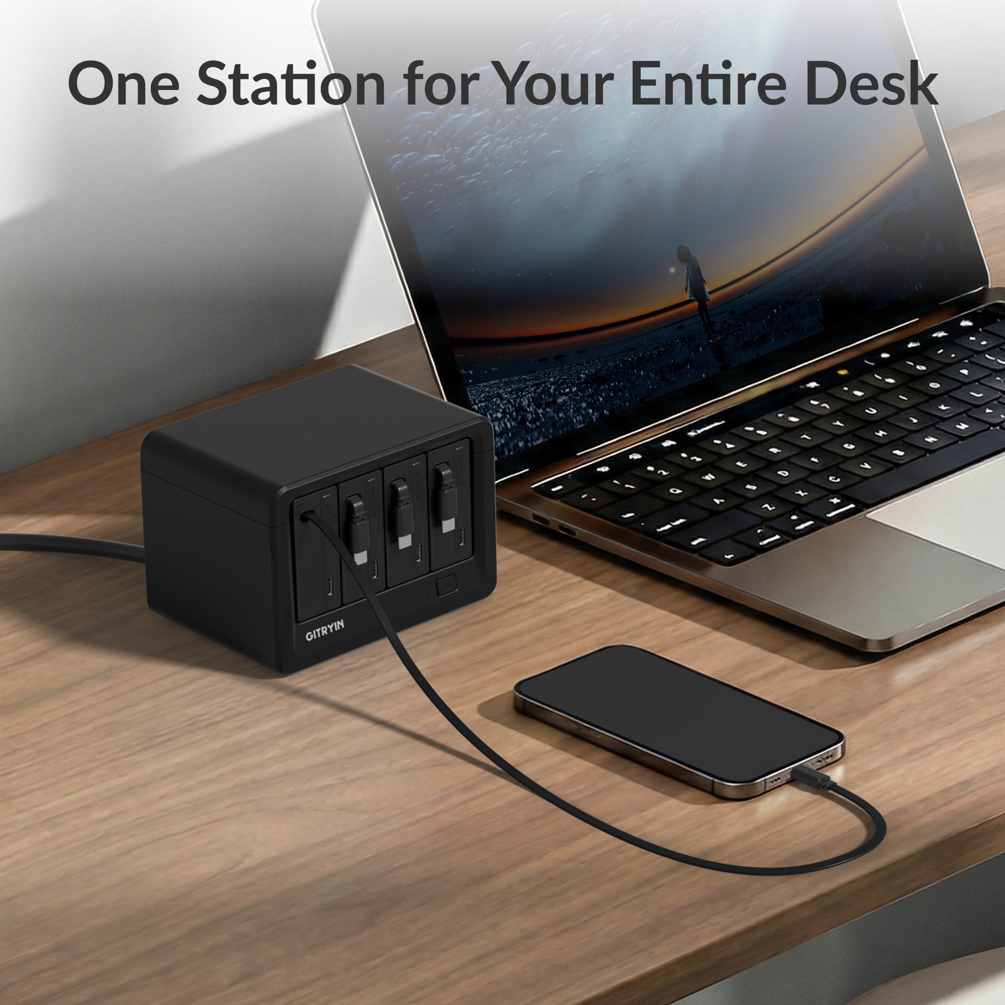 Gitryin Desktop Charging Station 12-in-1 (65W Combo) Features