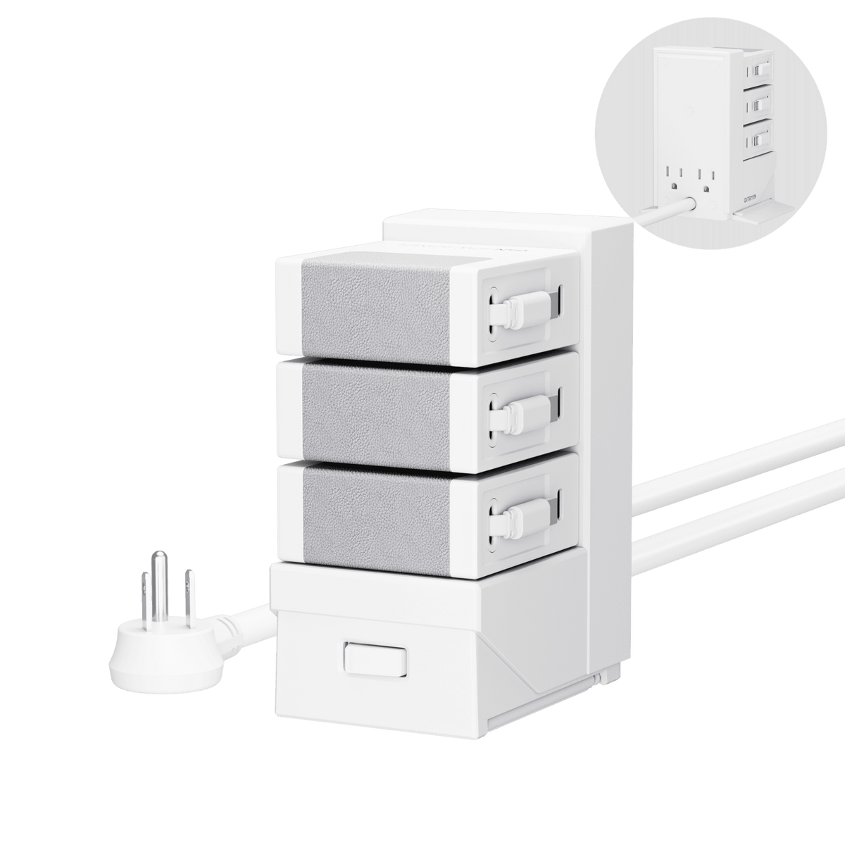 Gitryin ModDock 3 Tower Charging Station White