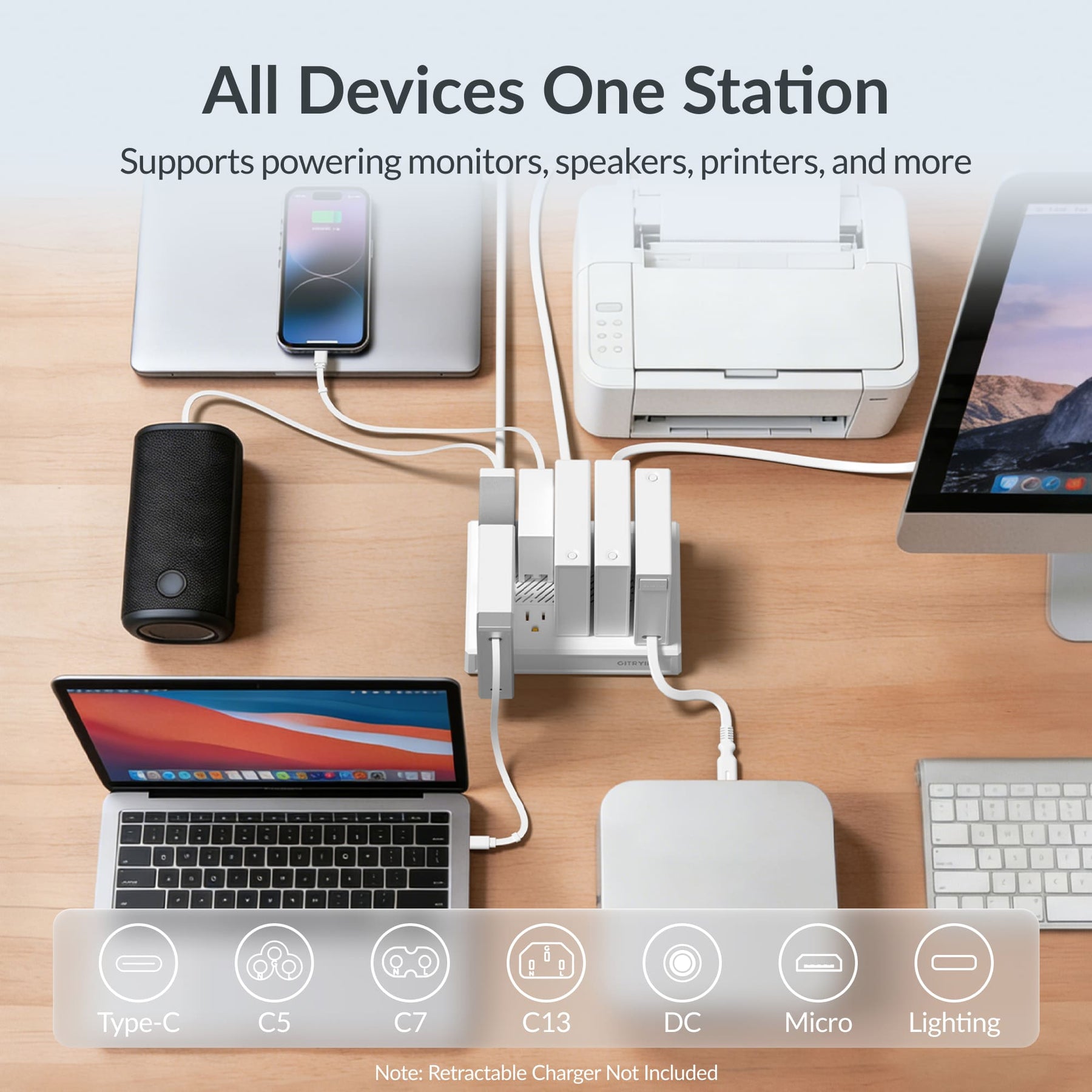 Gitryin 10-Outlet Smart Cooling Power Strip