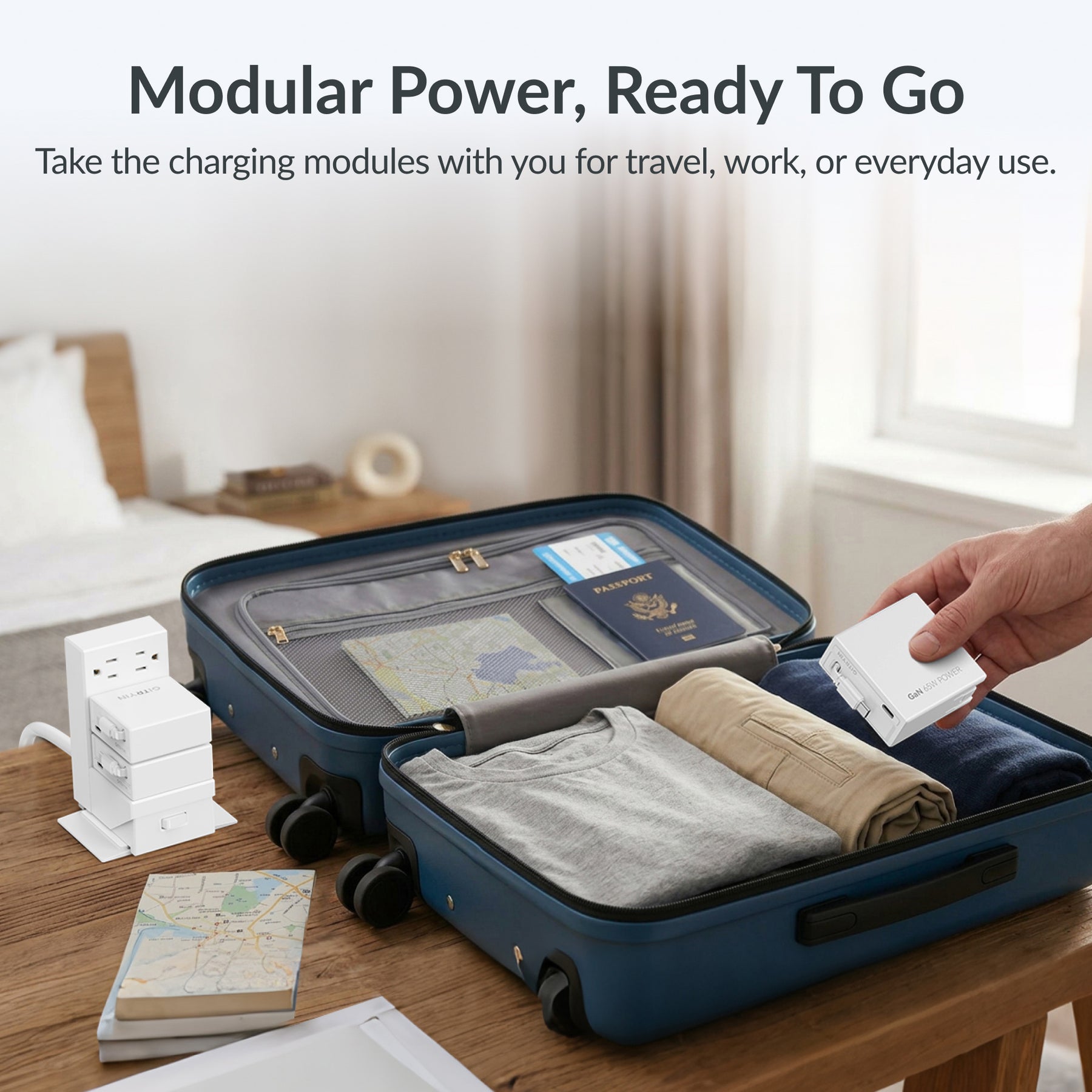 Gitryin ModDock 3 Tower Charging Station (65W Combo)