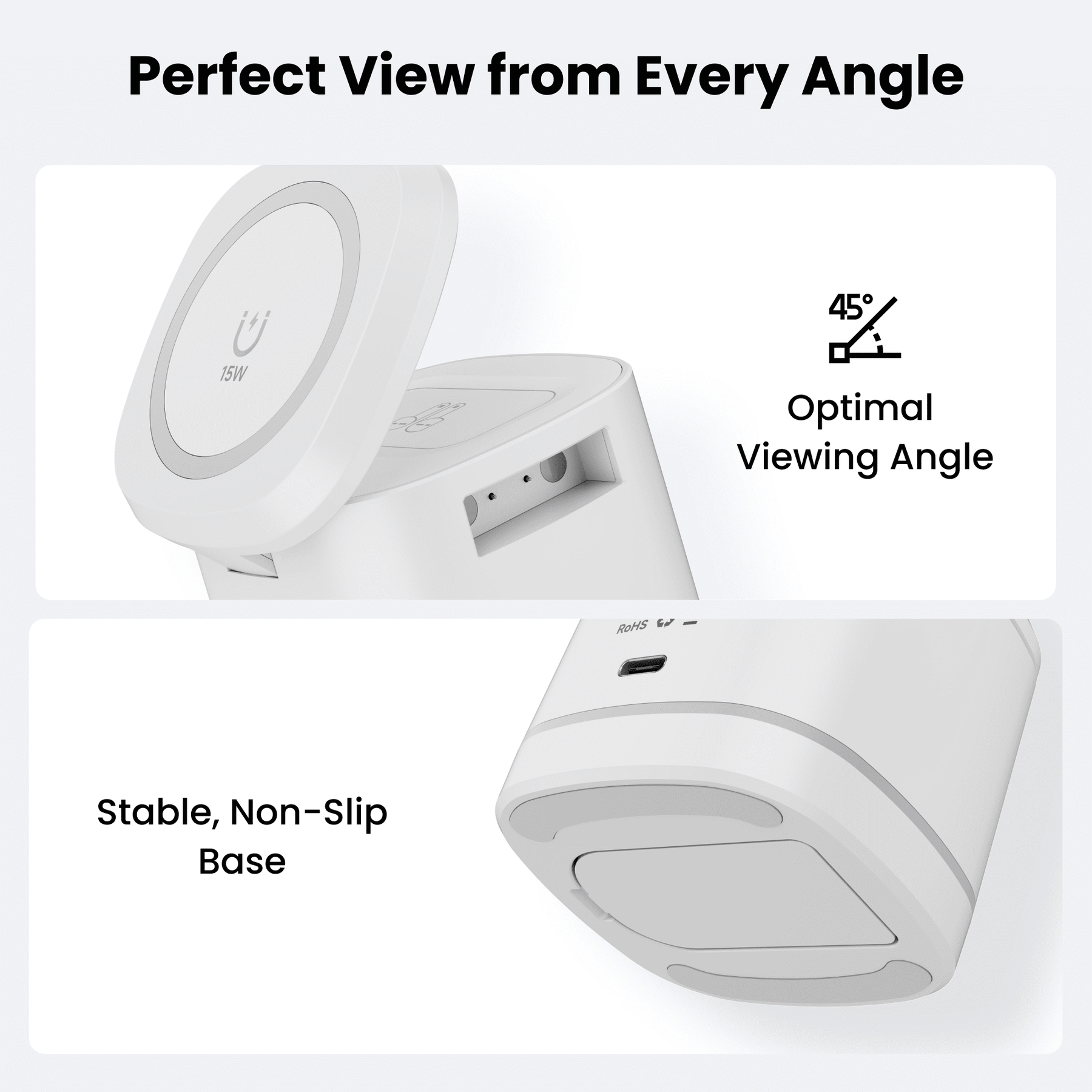Gitryin Magnetic 3-in-1 Wireless Charging Station for 3C Devices