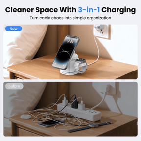 Gitryin Magnetic 3-in-1 Wireless Charging Station for 3C Devices