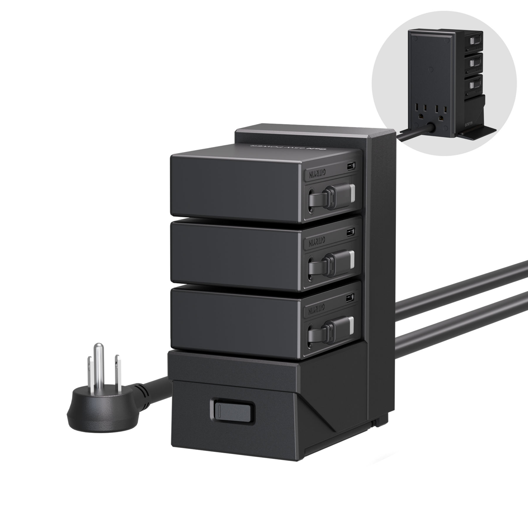 Gitryin ModDock 3 Tower Charging Station (65W Combo)