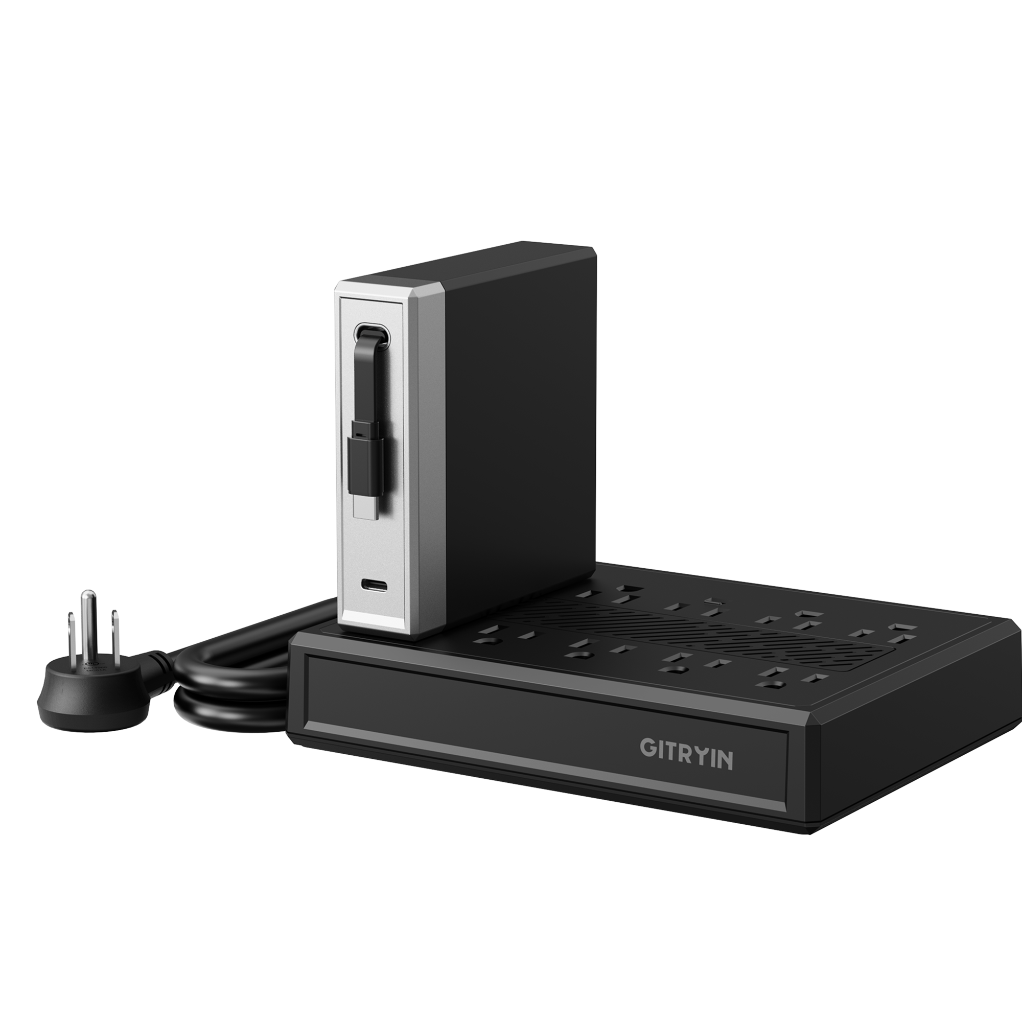 GITRYIN Modular Charging Station with Smart Cooling Fan Features
