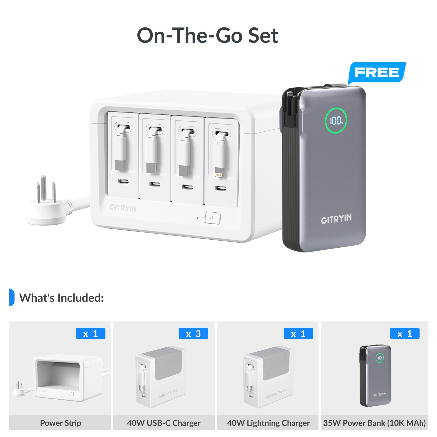 Gitryin Desktop Charging Station 12-in-1 (40W Combo)