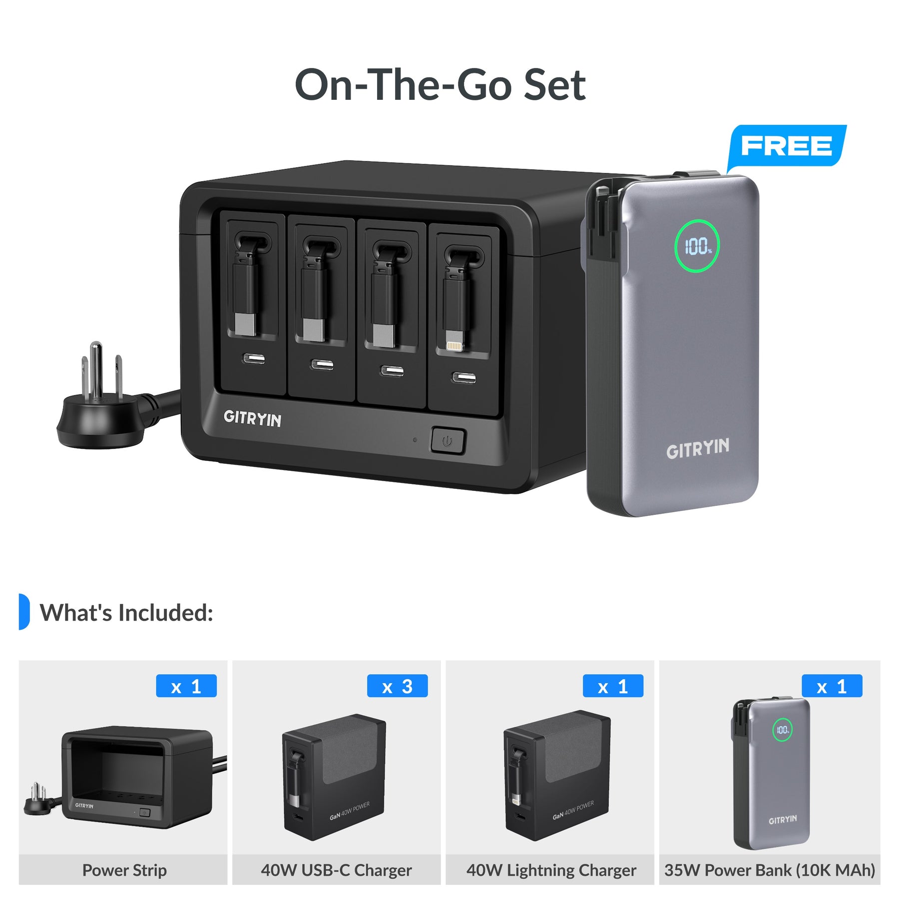 Gitryin Desktop Charging Station 12-in-1 (40W Combo)