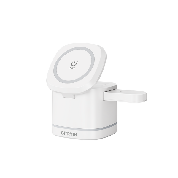 Gitryin Magnetic 3-in-1 Wireless Charging Station for 3C Devices