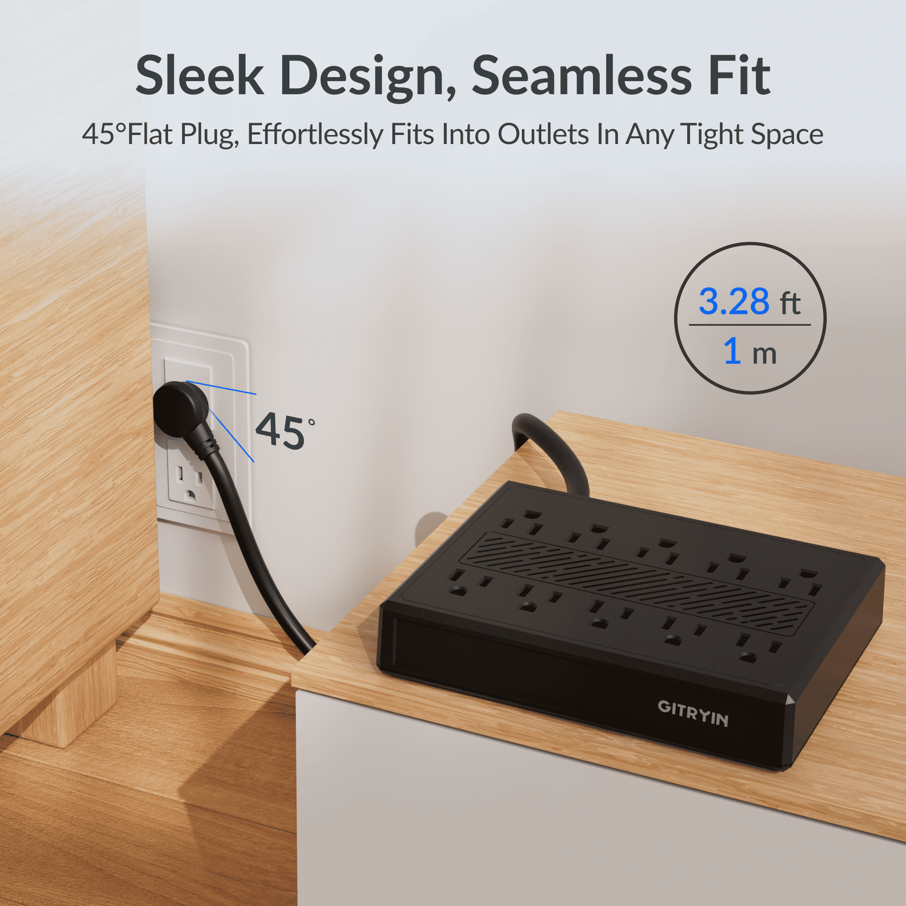 Gitryin 10-Outlet Smart Cooling Power Strip