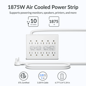 Gitryin 10-Outlet Smart Cooling Power Strip