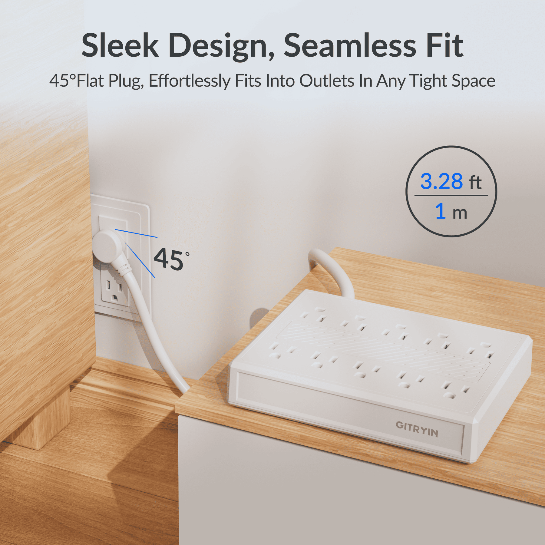 Gitryin 10-Outlet Smart Cooling Power Strip