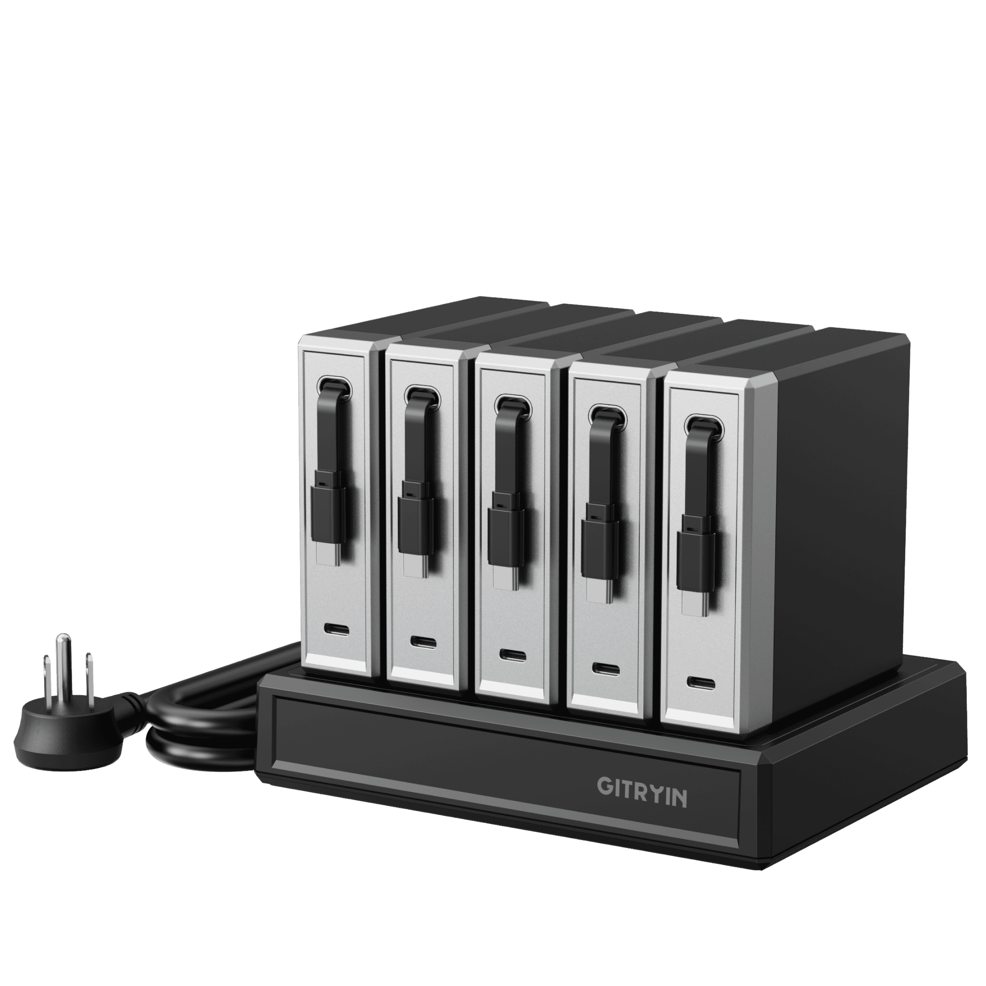 GITRYIN Modular Charging Station with Smart Cooling Fan White Features